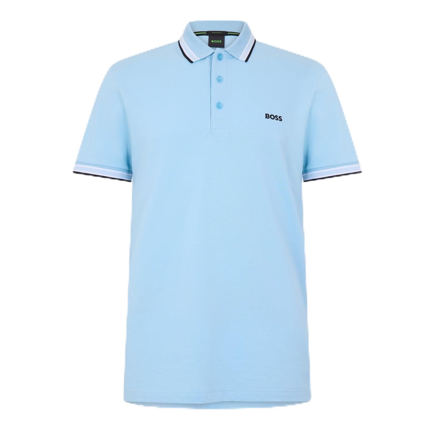 Boss Men's Pastel Blue 455 Paddy Polo Shirt Short Sleeve Lifestyle Cotton L