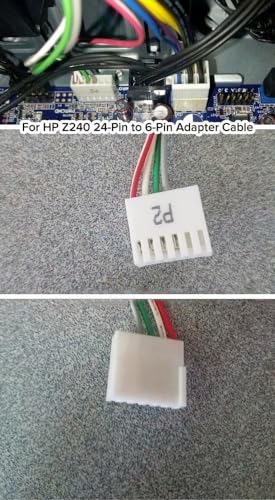 Lilila-Ree 24 Pin To 6 Pin Atx Power Adapter Cable For Hp Z220 Z230 Sff Mt Twr Series 4000 6005 8300 Prodesk 600 G1 Elitedesk 800 G1 13-Inch thumb #3