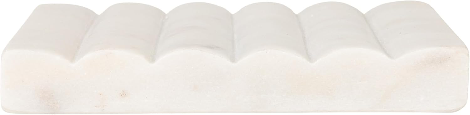 Contemporary Carved Marble Soap Dish for Bathrooms