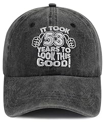 53th Embroidered Black