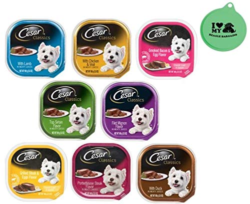 Cesar Classic Loaf In Sauce Wet Dog Food - 8 Flavor Variety Bundle, 3.5 Ounces Each - Pack Of 8 Plus My Buddy Notepad (9 Items Total) #TOP24