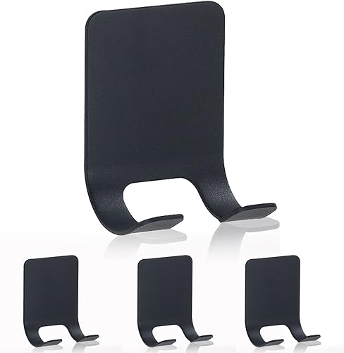 ReJiechu Soporte impermeable para maquinilla de afeitar para ducha, ganchos autoadhesivos resistentes, ganchos de toalla de acero inoxidable para