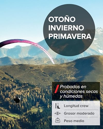 vitsocks Calcetines Senderismo Lana MERINO Antiampollas Mujer, Trekking Invierno Montaña, verde-gris, 35-38 - imagen 4