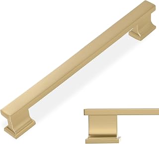 COTYKILEY 10 Pack 6-1/4 Inch(160mm) Champagne Bronze Cabinet Handles Gold Kitchen Cabinet Pulls Cabinet Door Handles Kitchen Cabinet Hardware
