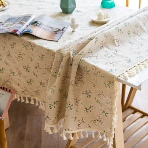 Nappe rectangulaire en lin pour buffet de fête et camping - 3