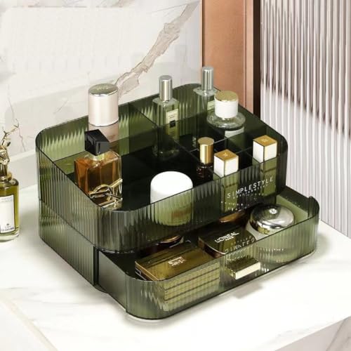 MIUOPUR-Makeup-Organizer-with-Stackable-Drawers-Bathroom-Vanity-Organizers-and-Storage-Ideal-for-Desk-and-Dresser-Countertops-Great-for-Cosmetics-skincare-Lipsticks-Nail-Care-Green