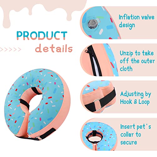 Image of Supet Inflatable Dog Cone Collar for Small Dogs Puppies Cats, Soft Dog Cone Alternative After Surgery for Puppies Cats to Stop Licking
