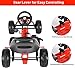 GLACER Kids Go Kart, 4 Wheels Outdoor Racer Toy Car for Kids, Pedal Powered Ride On Car w/Adjustable Seat, EVA Rubber Tires, Ideal for Boys Girls (Red)