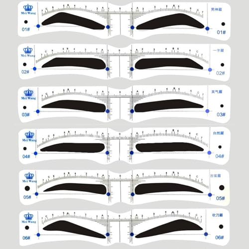 Gabarits De Sourcils, 12 Styles Pochoirs À Sourcils Réutilisables - Avec Élastique - Compacts Et Portables, Outils De Maquillage Faciles À Utiliser Pour Les Débutants, Parfaits Pour Un Modelage Facile