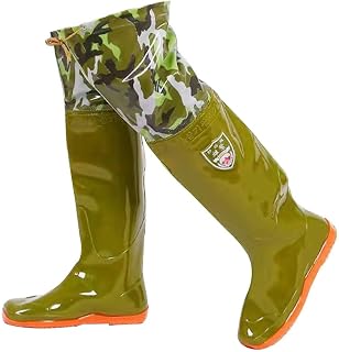 Hip Waders Adult Fishing Hunting Buttocks Wading Boots, 60cm High PVC Knee and Hip Boots, Suitable for Feet Ranging from 22.5 to 28.5cm