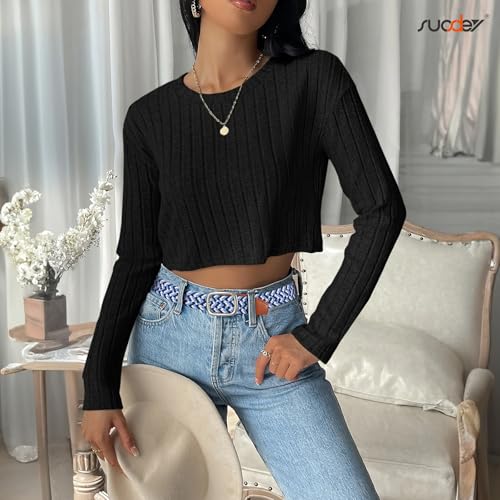 SUOSDEY Women Men Braided Stretch Elastic Belt for Pants Jeans Woven Casual Belt for Women — view 2