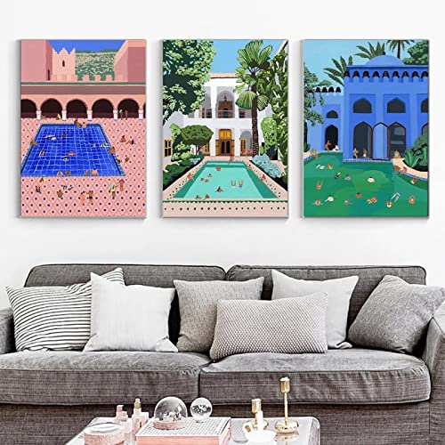 Affiche art abstrait moderne avec impressions d'or luxe 3pc
