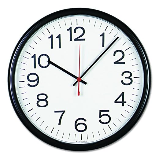 Universal 11381 Indoor/Outdoor Clock, 13 1/2", Black