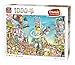 King- Comic Cartoon Time Square NY Jigsaw Puzzle 1000 Pezzi, Colore Tinta Unita, 55905