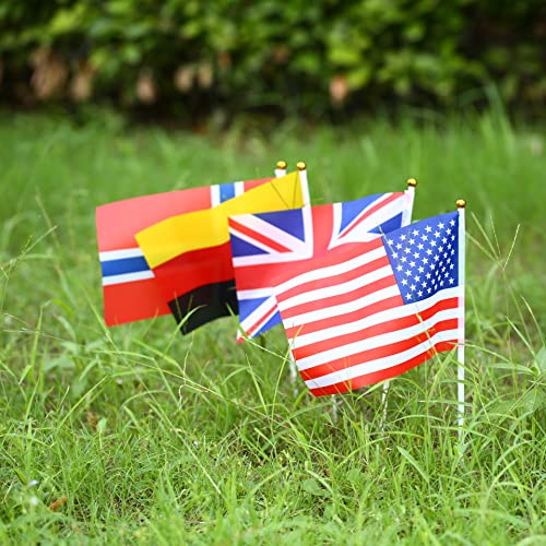 100 Countries Flags, Small Flags Of The World, International Flags On Sticks, Multicultural Around The World Party Decorations, Office Desk History Classroom Decor #TOP3