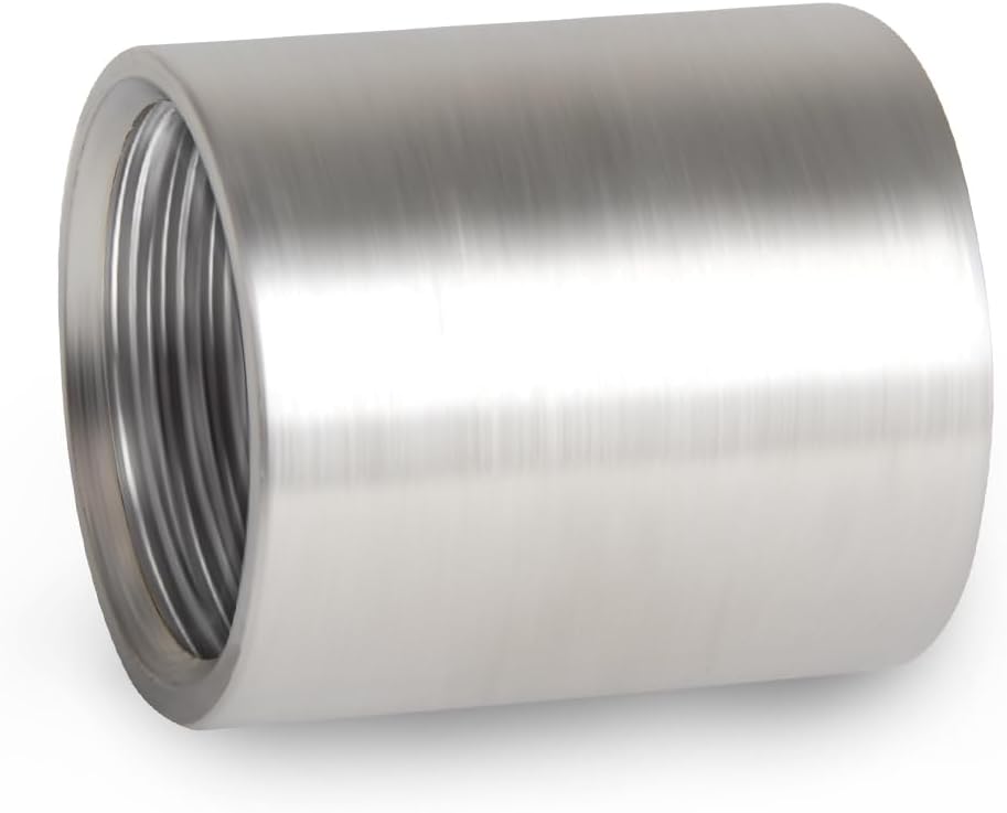 10PCS 304 Stainless Steel Cast Pipe Fitting, 1/2" NPT x 1/2" NPT Female Threaded Coupling for Air/Fuel/Water/Gas/Oi