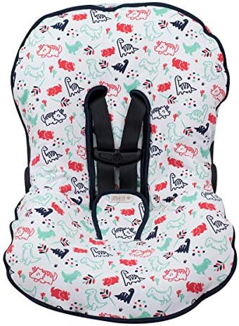 JANABEBE Universal Padded Cover Liner for Baby car seat Gr 0, 1 (Compatible with Maxi COSI, Chicco, Britax and More) (Dino Party)