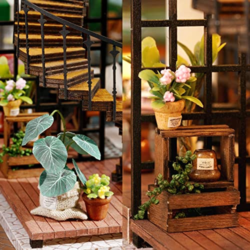Cuteefun DIY Puppenhaus Miniatur Haus zum Selber Bauen für Erwachsene, Miniatur Puppenhaus Kit mit Möbelmusik und… – Bild 6