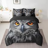 Feelyou Owl 7 Pieces Comforter Sets Boys Girls Full Size 3D Animal Printed Bedding Set for All Season Ultra Soft Bird Decor Bed Set Includes Comforter, Sheet Set, Pillowcases & Pillow Covers