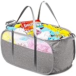 Tear Proof Pop Up Laundry Hampers, with Strong Handles Laundry Hamper, Easy to Carry & Go Up and Down Stairs, Honeycomb Mesh-Breathable, Easy to Collapsible Laundry Basket. (1.5 Loads)