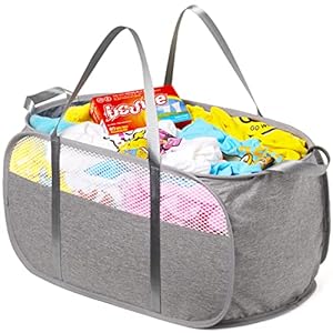 Tear Proof Pop Up Laundry Hampers, with Strong Handles Laundry Hamper, Easy to Carry & Go Up and Down Stairs, Honeycomb Mesh-Breathable, Easy to Collapsible Laundry Basket. (1.5 Loads)