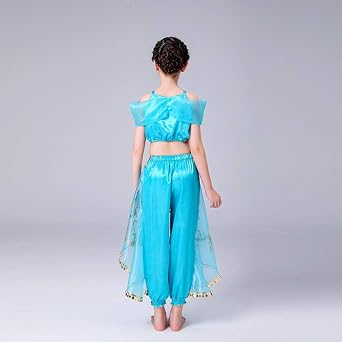 DH DreamHigh Girls Arab-Style Princess Fancy Costume Dress for Little Girls 3-10 Years