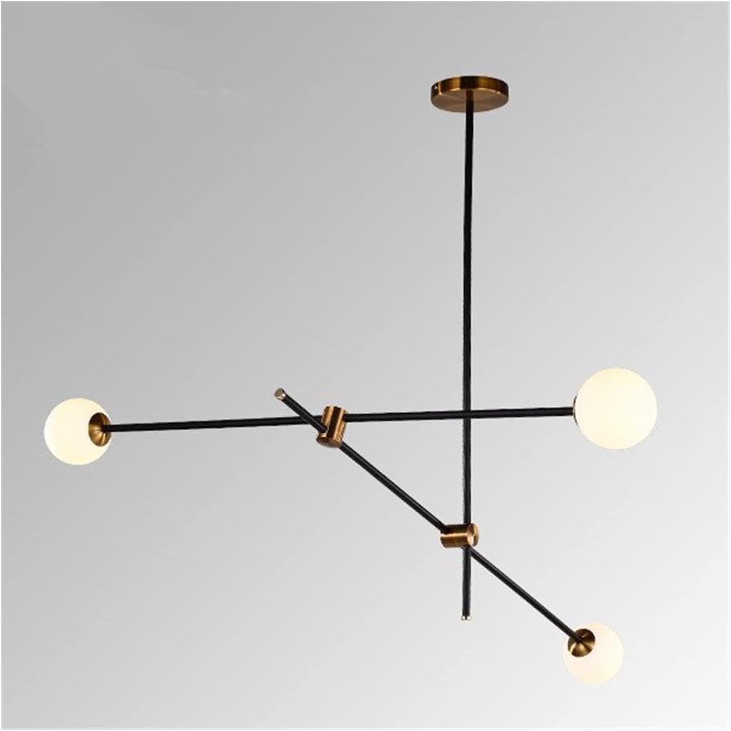 Lustre moléculaire de salon à 3 têtes LED pour en finir avec l'ombre