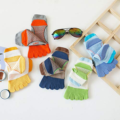 Sh-Ruidu 5 Pair Kids Toe Socks, Children Sports Socks Five Finger Cotton Socks Soft Breathable Ankle Socks #TOP5