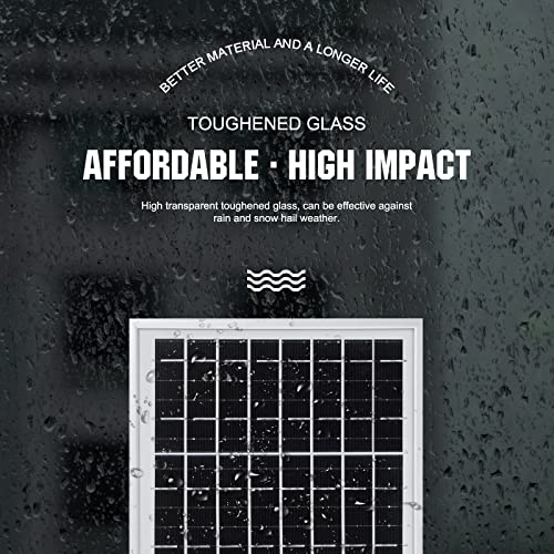 Image of ECO-WORTHY 10W Solar Panel Battery Charger Portable for Charging 12V Battery or Vehicle Gate Opener,Electrical Fence Chicken Coop Lawn Tractor Boat