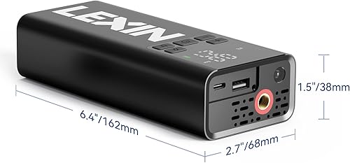 Miniatura 8 de LEXIN Inflador de neumáticos P5, compresor de aire portátil, bomba de aire eléctrica de 150 PSI para neumáticos de automóvil, inflador de neumáticos