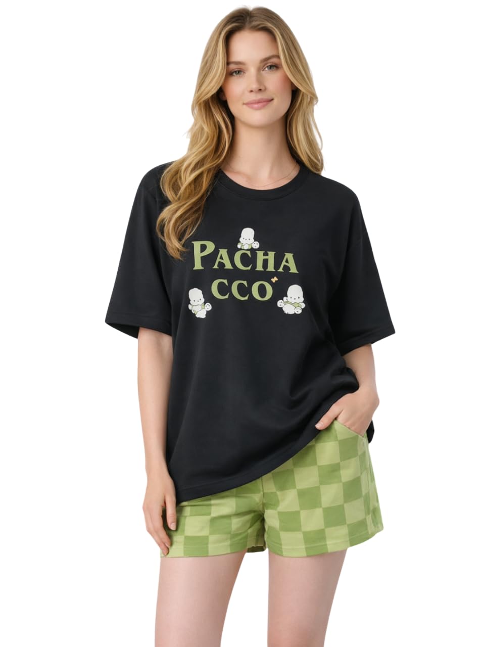 Korean Women Cotton Blend Night Suit Set | Half Sleeve Printed T-Shirt & Shorts Co-Ord Set | Also Available in Plus Size | Soft & Comfortable Sleepwear for Women-image-31
