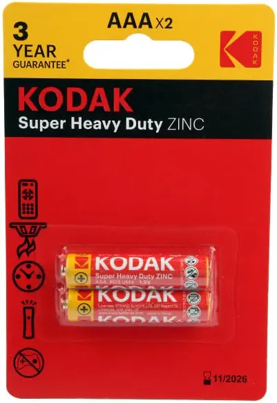 سعر ومواصفات بطاريه ريموت زنك من كوداك كارت 2 قطعه موديل R03UM4 AAA (B0FD8PDVSG) على Amazon EG