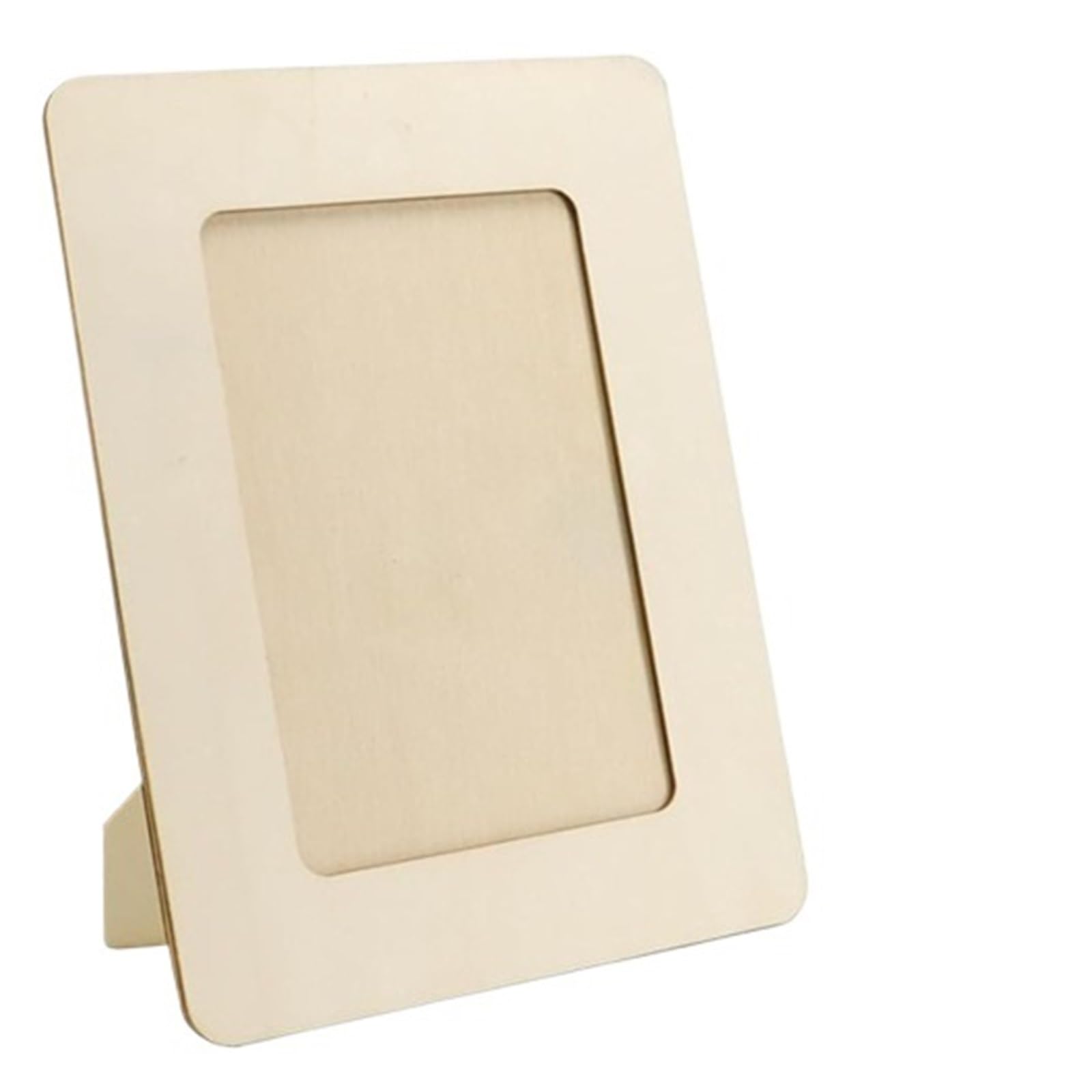 4 Pcs,Unfinished Wooden Picture Frames For 6Inch Photos, Standing Postcard Frame Set Keepsake Kit for Wall & Tabletop Display