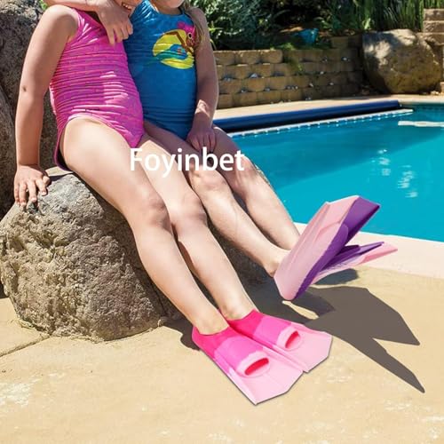 Image of Kids Swim Fins,Kids Flippers Youth Swimmer Fins Swimming Training Fins for Lap Swimming for Child Girls Boys 3XS