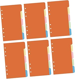 VILLCASE 30 Unidades De Cartões Divisores De Cores Com Furos Divisores De Fichário De 3 Argolas Com Abas Divisórias De Papel Divisórias De Fichário Divisórias Mensais Divisórias De Seção