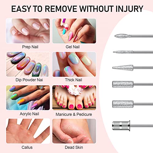 Portable Electric Nail Drill File Machine With Acrylic Nail Kit Set Professional 20000Rpm Manicure Pedicure With Sanding Bands Brush For Nail Art Gel Nail Polish Tips Clippers #TOP7