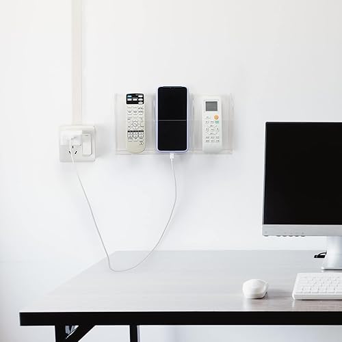 Miniatura 2 de APSOONSELL Soporte remoto de acrílico transparente Soporte para teléfono Soporte de teléfono Soporte de control remoto grande Soporte de medios de