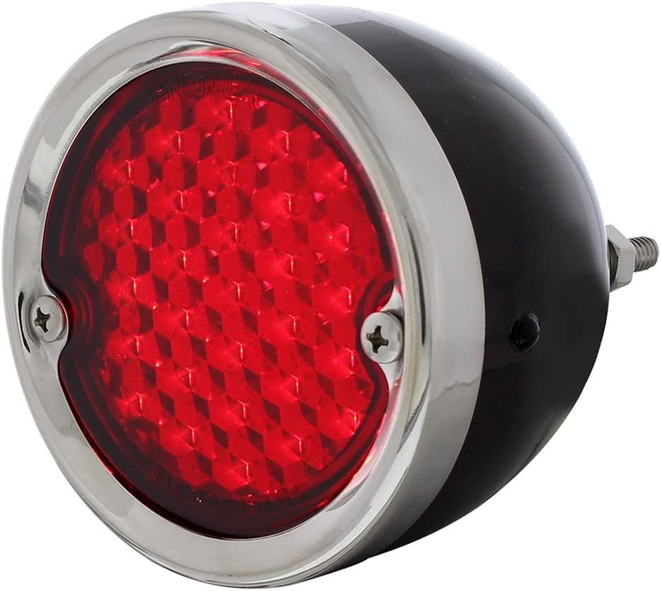 United Pacific 110765 Tail Light Assembly 29 Led, With Black Housing & Polished Stainless Steel Bezel, For 1954 1959 Chevy & Gmc Truck