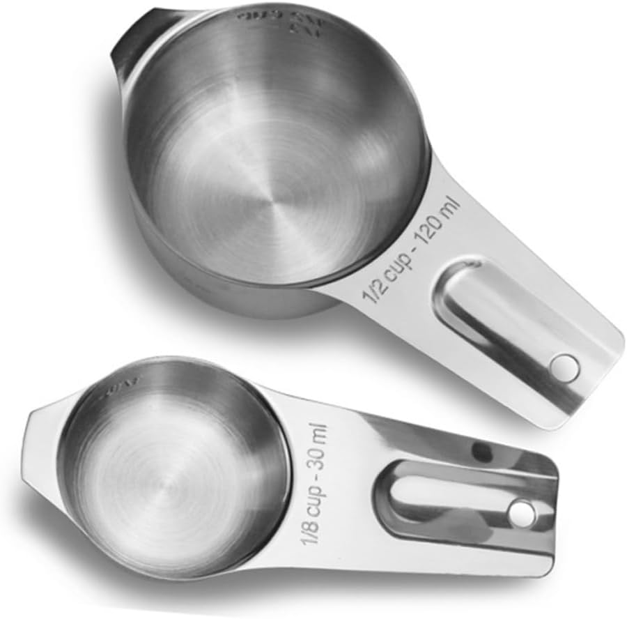 LABRIMP 7pcs Stainless Steel Measuring Cup Set Scale Kitchen Baking Cooking Tool Duty Measuring Cups Set