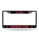 Rico Industries NCAA Alabama Crimson Tide 1 DAD Black Chrome Frame W\' Decal Insert 12 x 6 Car/Truck Auto Accessory