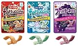 Konbini Japan - Fettuccine Japanese Gummy Candy Sweets Snack - Cola, Soda, and Italian Grape Flavors (Pack of 3)