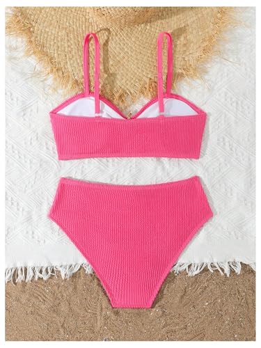 Image of RoseSeek Girl's 2 Piece Padded Bathing Suit Wireless Starfish Swimsuit Spaghetti Strap Vacation Beachwear Set