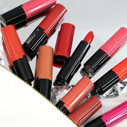 Image of L.A. Girl Pretty & Plump Lipstick - Sweet Tea | Creamy, Hydrating Lipstick with Mint Tingle | Infused with Shea Butter & Vitamin E | Warm Nude Shade | Fuller-Looking Lips | 3.2 gm