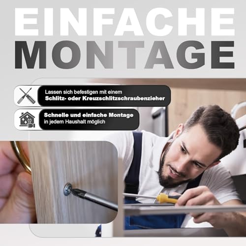 25 Stück Möbelschrauben M4 – rostfrei – Möbelgriffschrauben für Möbelgriffe (M4x15)