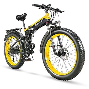 Extrbici Folding Electric Bike Hidden Battery 48V 12.8AH Mountain Beach Snow Ebike Full Suspension Double Shock System…