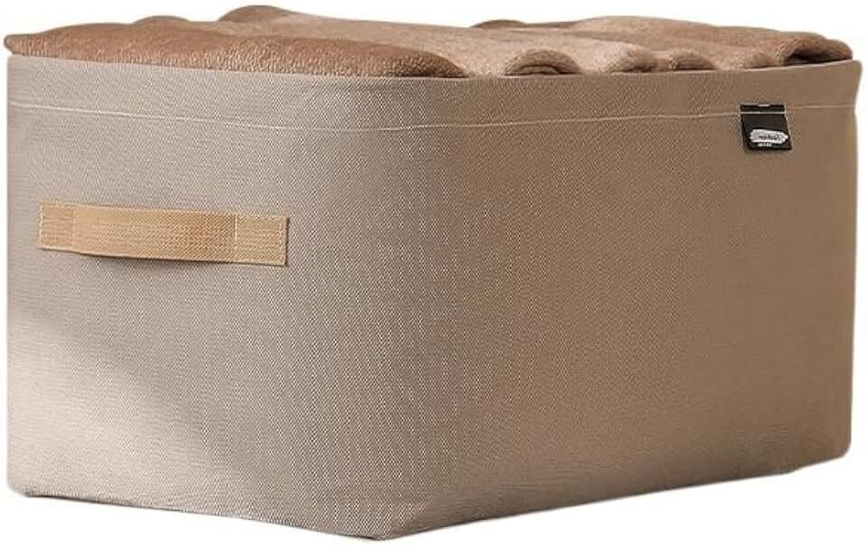 Large Capacity Storage Bins Collapsible Storage Boxes Organizing Closet Cubbies Storage Bins with Handles (L 18.9 x 11 x 9.8 inche