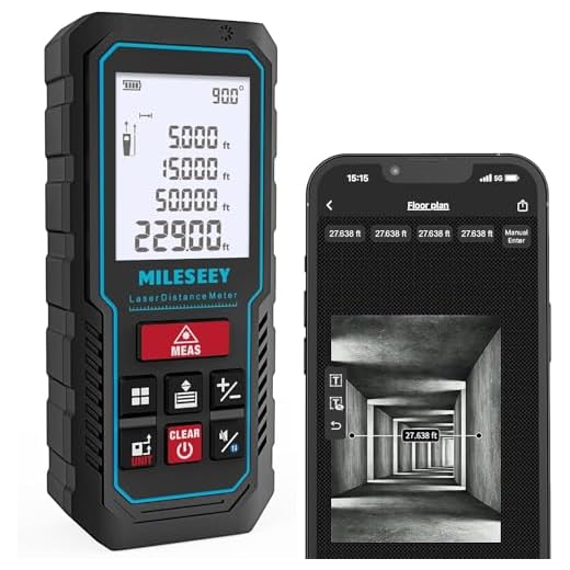 MILESEEY Telémetro Láser 70M con Aplicación de Teléfono, Grabar Datos+Plano de Planta 2D Medidor Láser de Distancia de Precisión de ± 2 mm, Sensor de Ángulo Electrónico