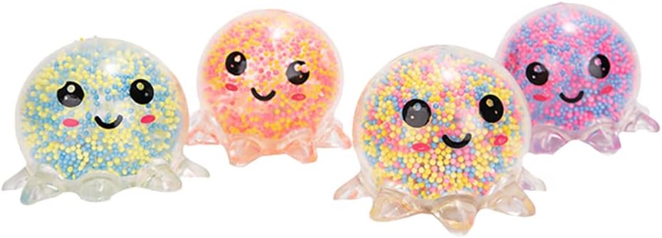 Sikiwind Tpr フラッシング タコの形 減圧 ストレス解消 光るボール 4個 人気海外一番