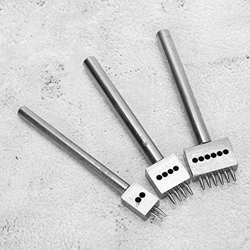Image of Hole Punch Tool, Leather Craft Kits Durable Belt Punching Tool Spacing Hole Puncher Tool for Leather for DIY for Craft(Spacing 4mm (2+4+6))