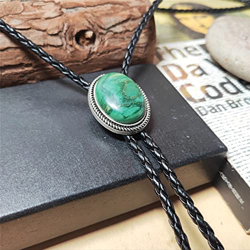 Himongoo Green Stripe Natural Jade Bolo Tie Wedding Necklace For Men Bridegroom Western Cowboy Necktie Bola Tie #TOP3